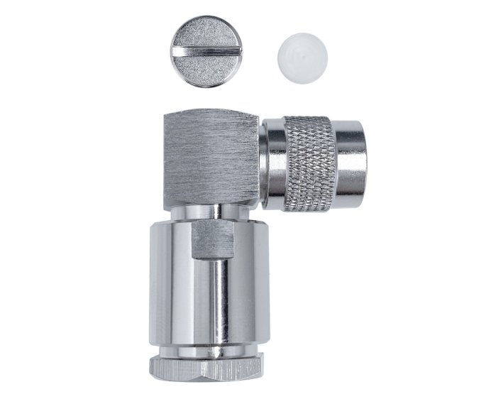 Разъем TNC-male/8D (прижимной, угловой)