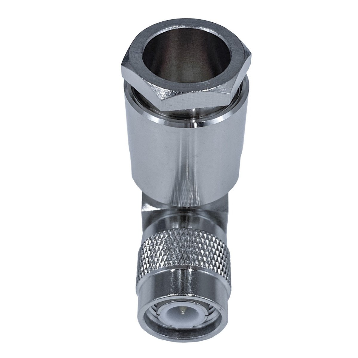 Разъем TNC-male/8D (прижимной, угловой)