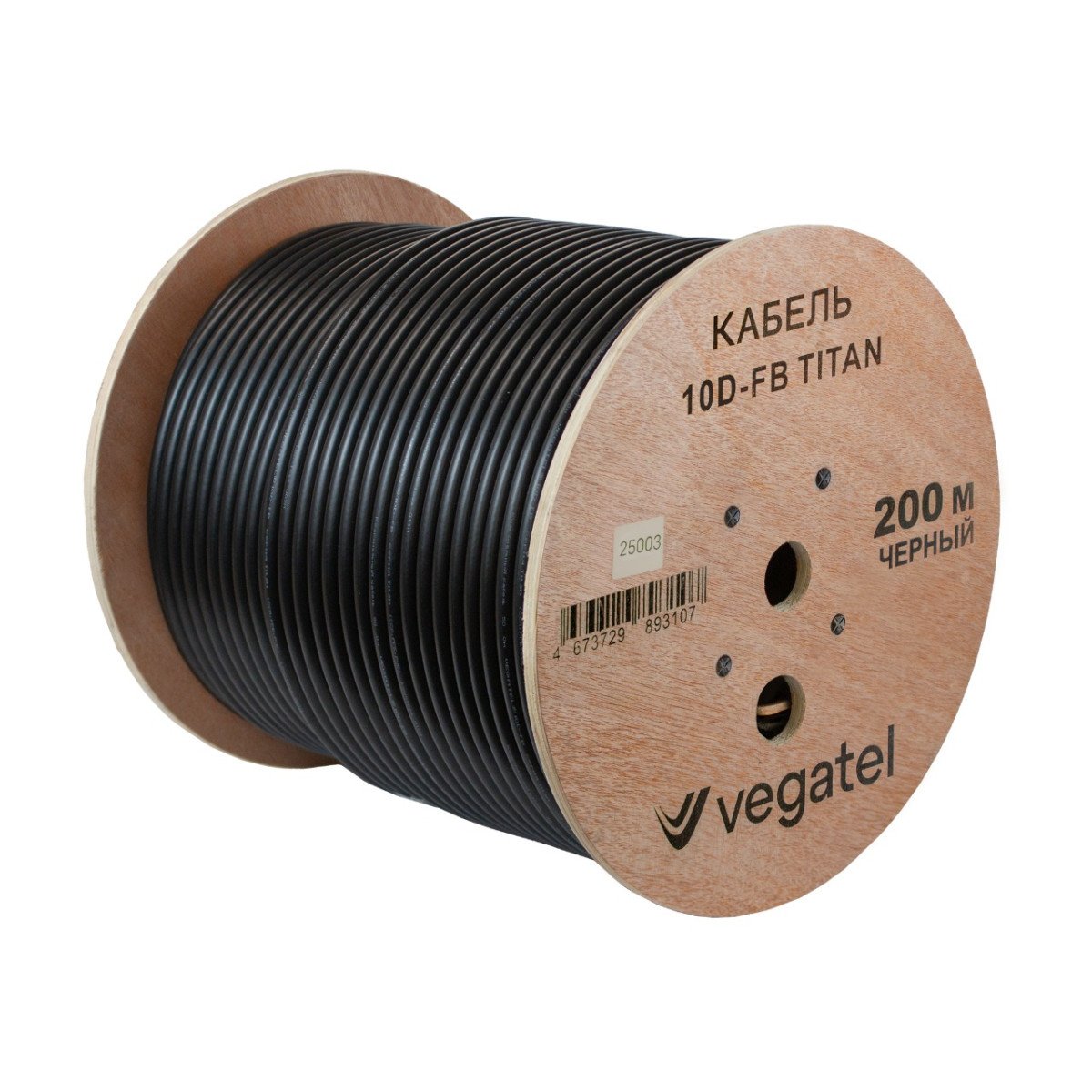 Кабель коаксиальный VEGATEL 10D-FB (Titan, черный)