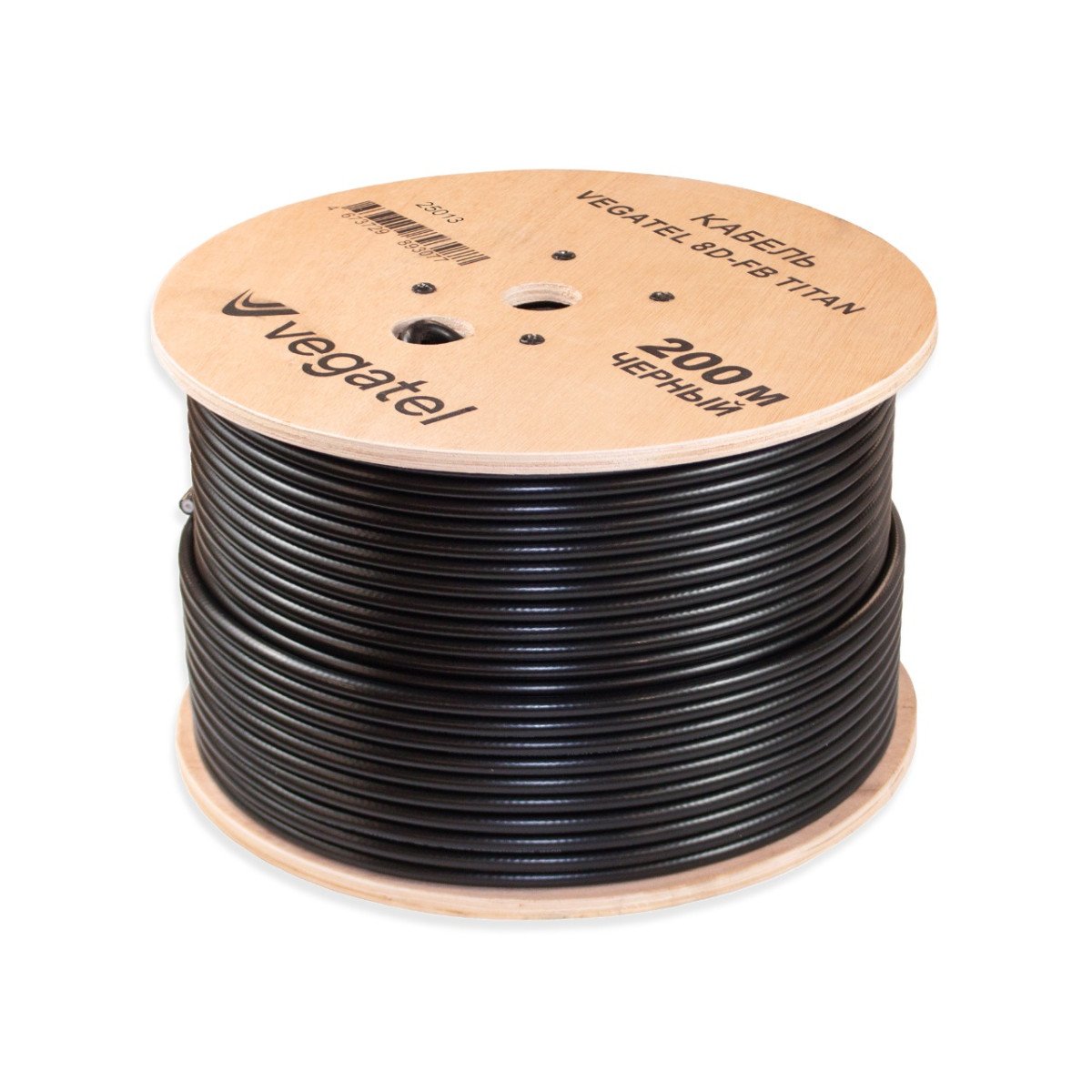 Кабель коаксиальный VEGATEL 8D-FB (Titan, черный) бухта 200м