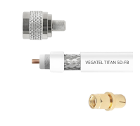 Кабельная сборка VEGATEL 5D-FB (Titan, белый) (SMA-male - N-male) 20м