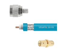 Кабельная сборка VEGATEL 5D-FB Cu (ГОСТ, синий) (SMA-male - N-male) 20м