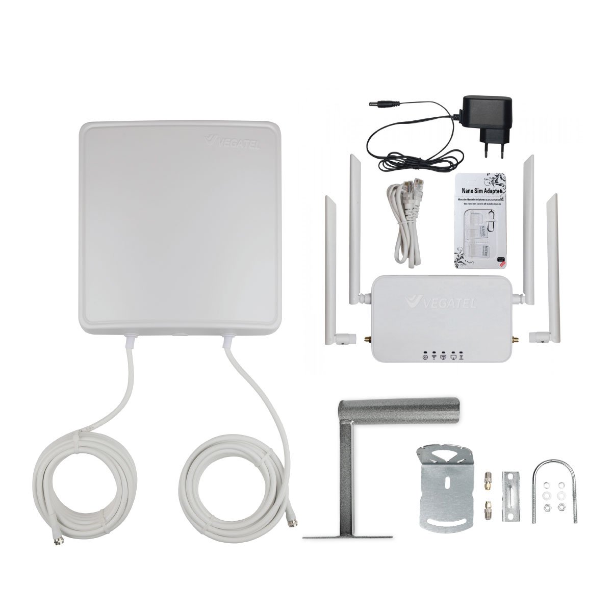 Комплект с роутером VEGATEL VR4-PO-15 (F – SMA)