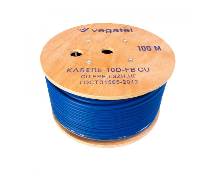 Кабель коаксиальный VEGATEL 10D-FB Cu (ГОСТ, синий)