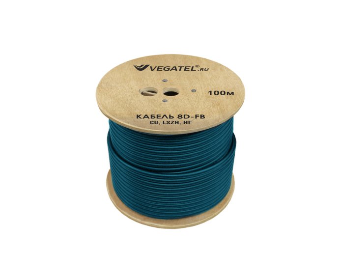 Кабель коаксиальный VEGATEL 8D-FB Cu (ГОСТ, синий)
