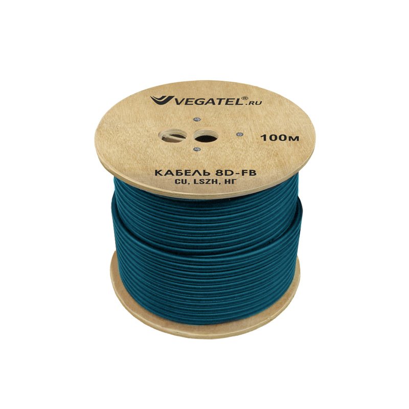 Кабель коаксиальный VEGATEL 8D-FB Cu (ГОСТ, синий)