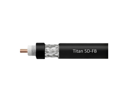Кабель коаксиальный VEGATEL 5D-FB (Titan, черный) 100м